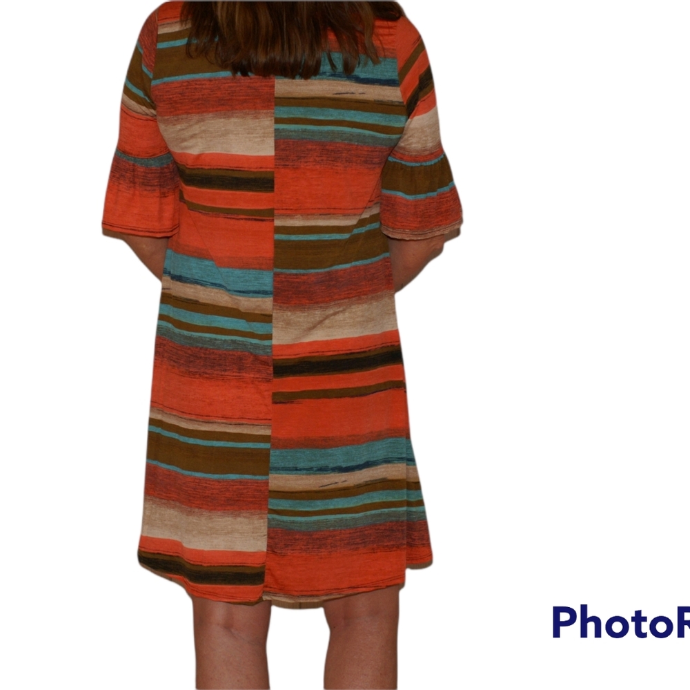 Multi Color Stripe Dress - Picture 8 of 8